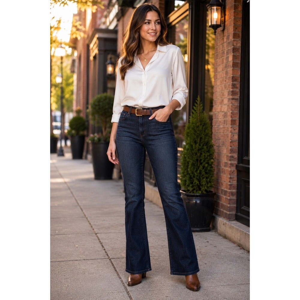 Banana Republic Stretch Denim Bootcut Jeans Women’s 8 Long Dark Wash Classic Fit